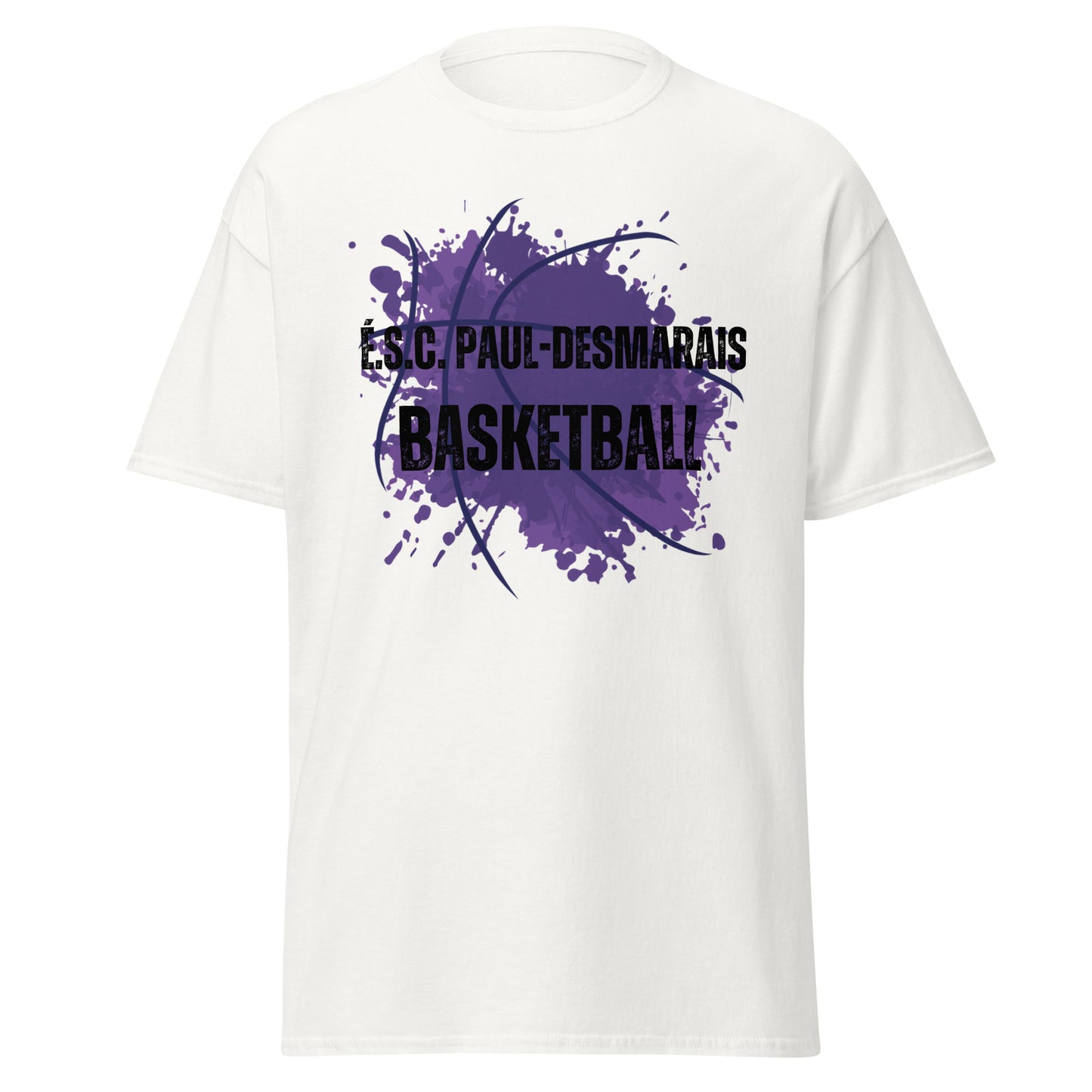 T-shirt coton unisexe équipe basketball Paul-Desmarais
