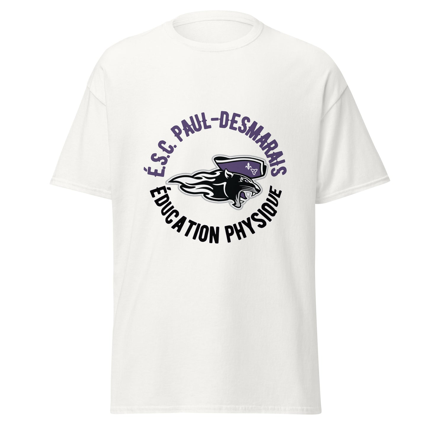 T-shirt coton unisexe É.S.C Paul-Desmarais logo éducation physique centre