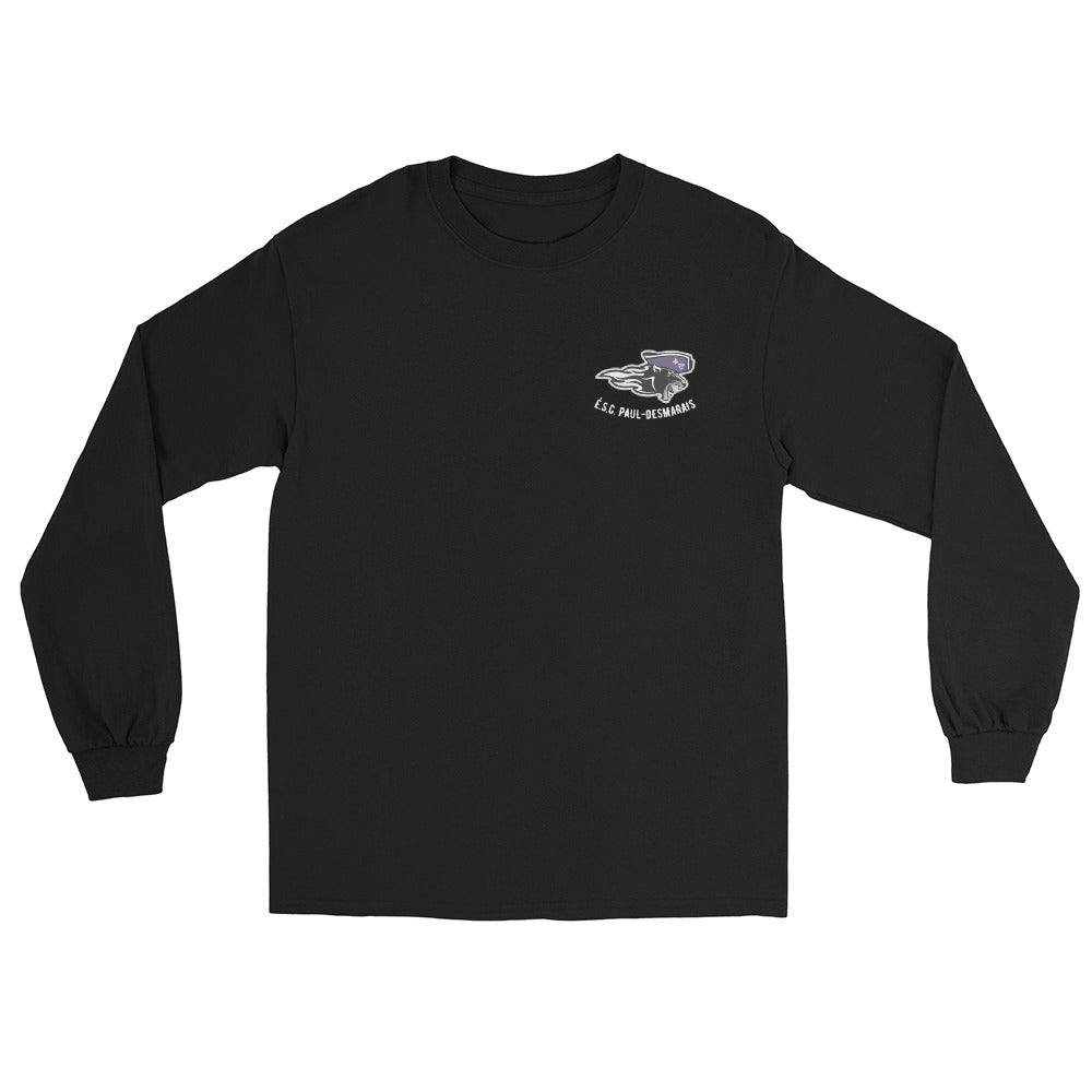 Chemise unisexe à manches longues logo Paul-desmarais imprimé à gauche sur la poitrine
