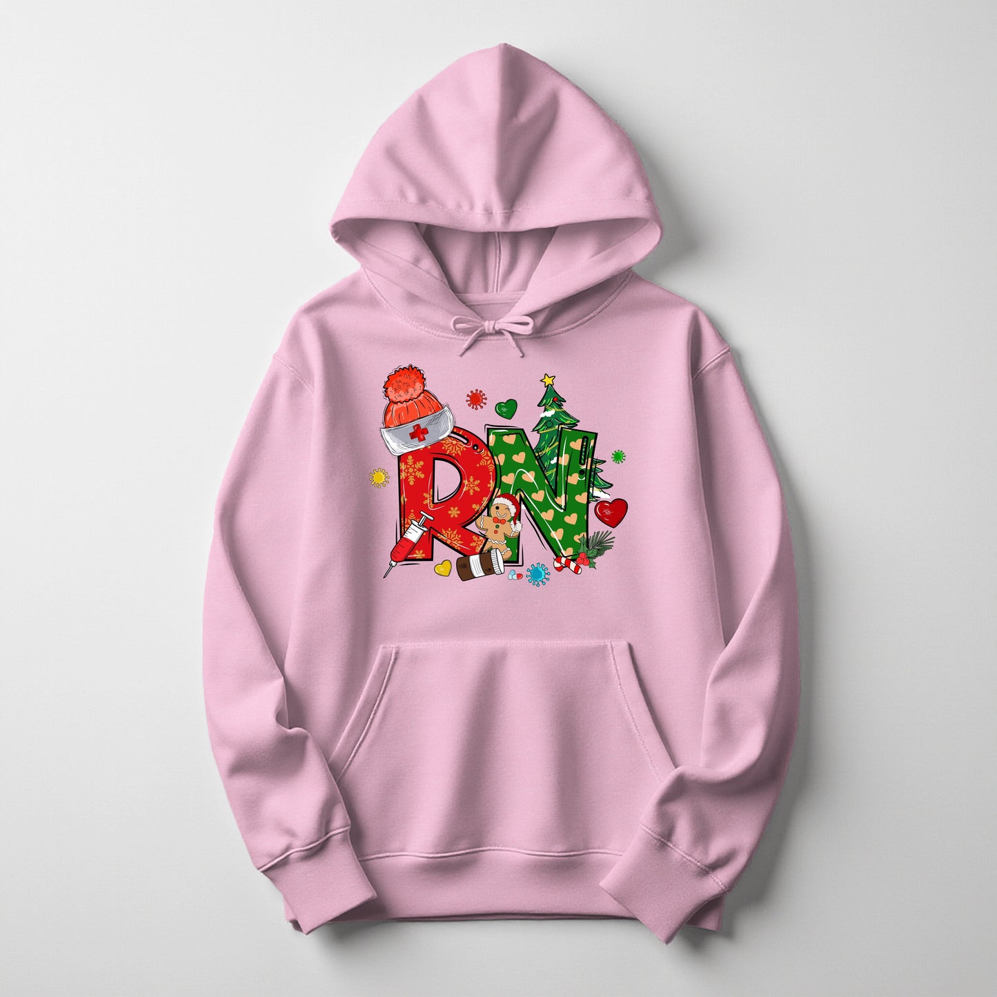 holiday nurse hoodie – festive Christmas sweatshirt for nurses by Inkdustry