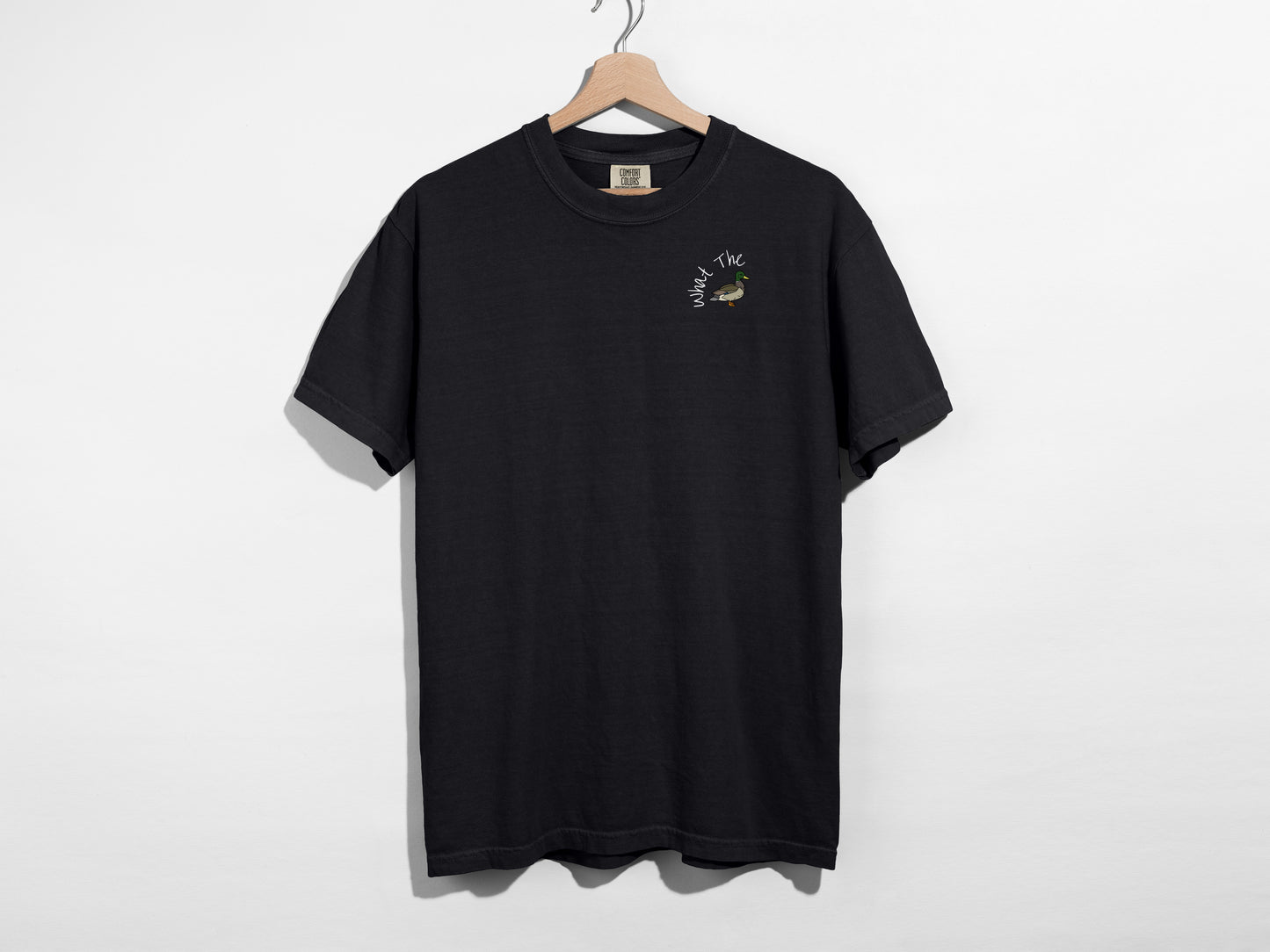 What the Duck Embroidered Holiday T-Shirt 