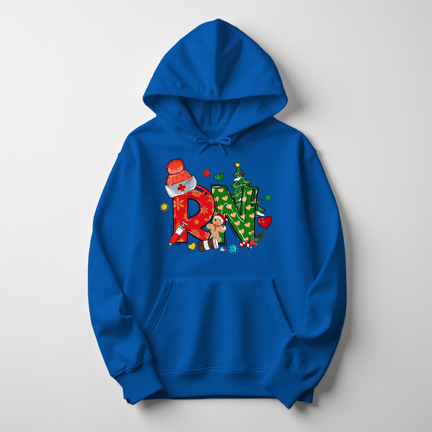 holiday nurse hoodie – festive Christmas sweatshirt for nurses by Inkdustry