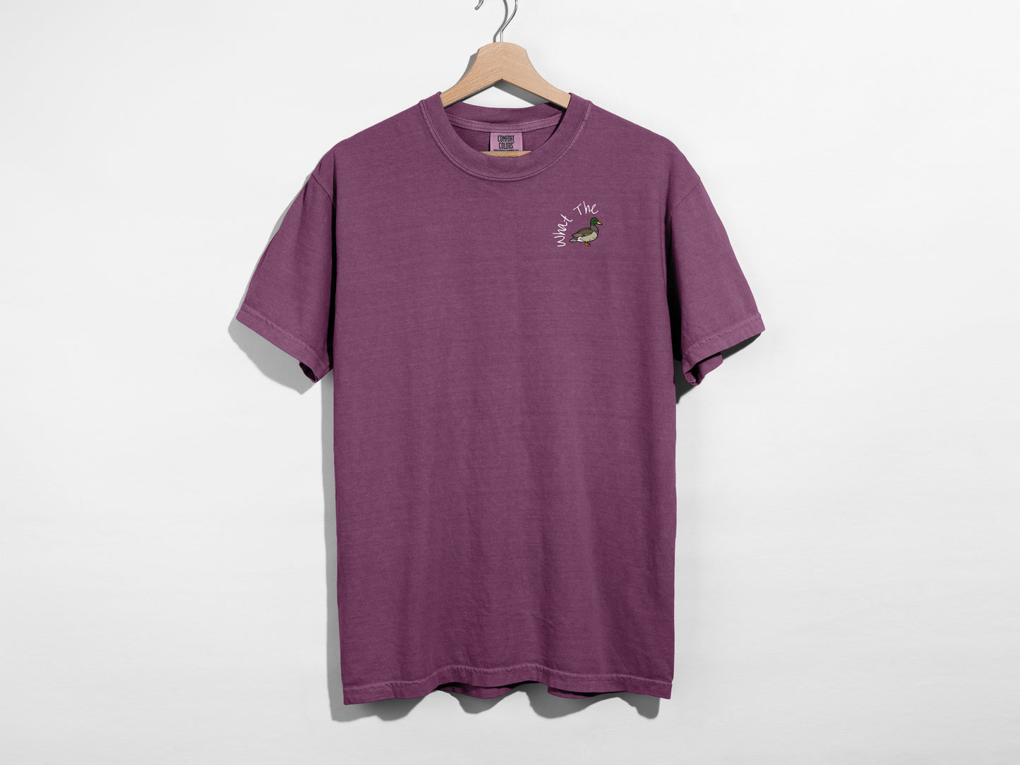 What the Duck Embroidered Holiday T-Shirt 