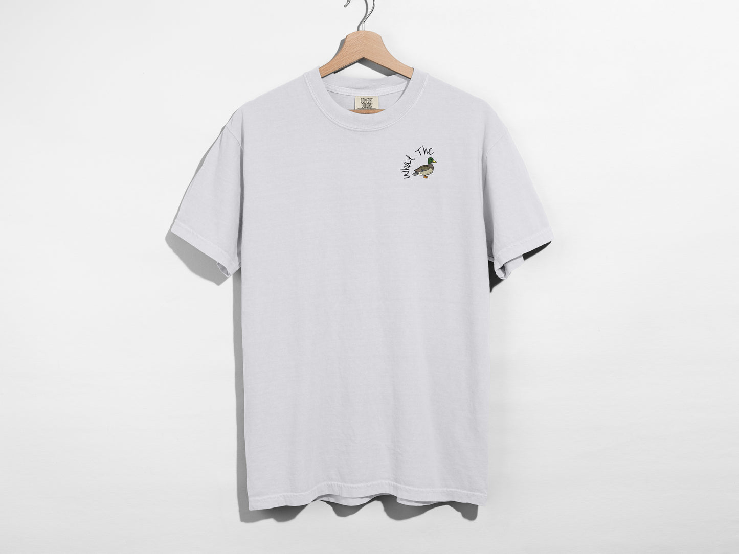 What the Duck Embroidered Holiday T-Shirt 