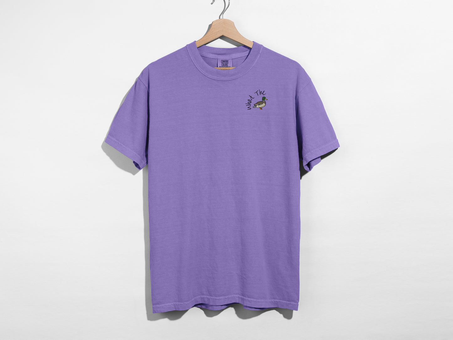 What the Duck Embroidered Holiday T-Shirt 