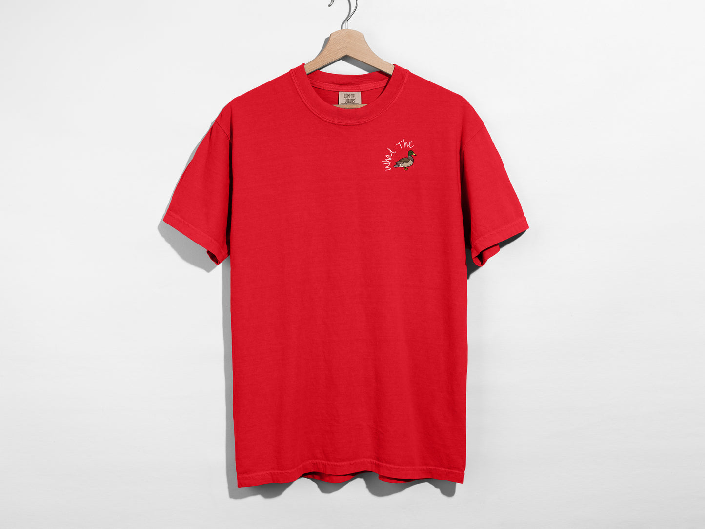 What the Duck Embroidered Holiday T-Shirt 