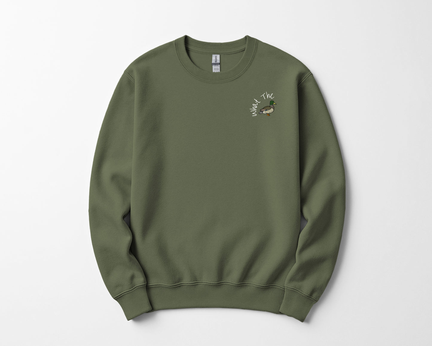 What The Duck Embroidered Holiday Sweatshir