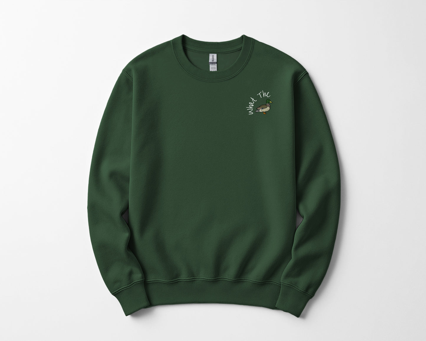 What The Duck Embroidered Holiday Sweatshir