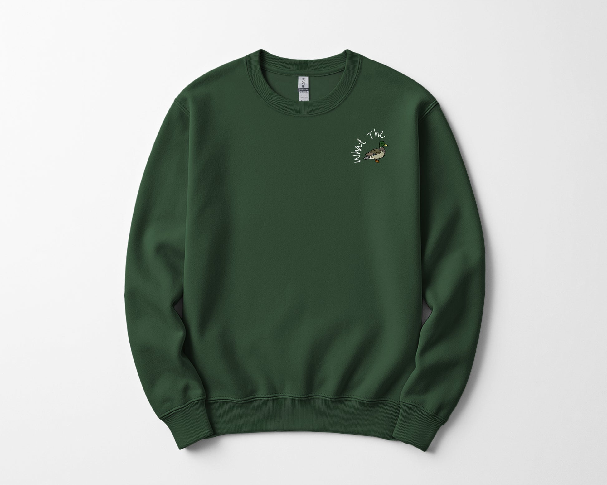 What The Duck Embroidered Holiday Sweatshir