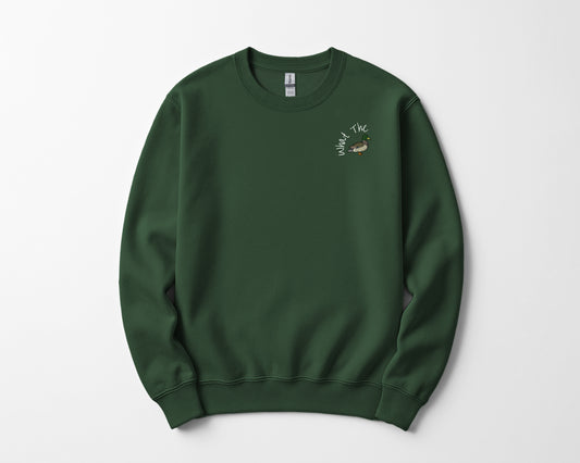 What The Duck Embroidered Holiday Sweatshir