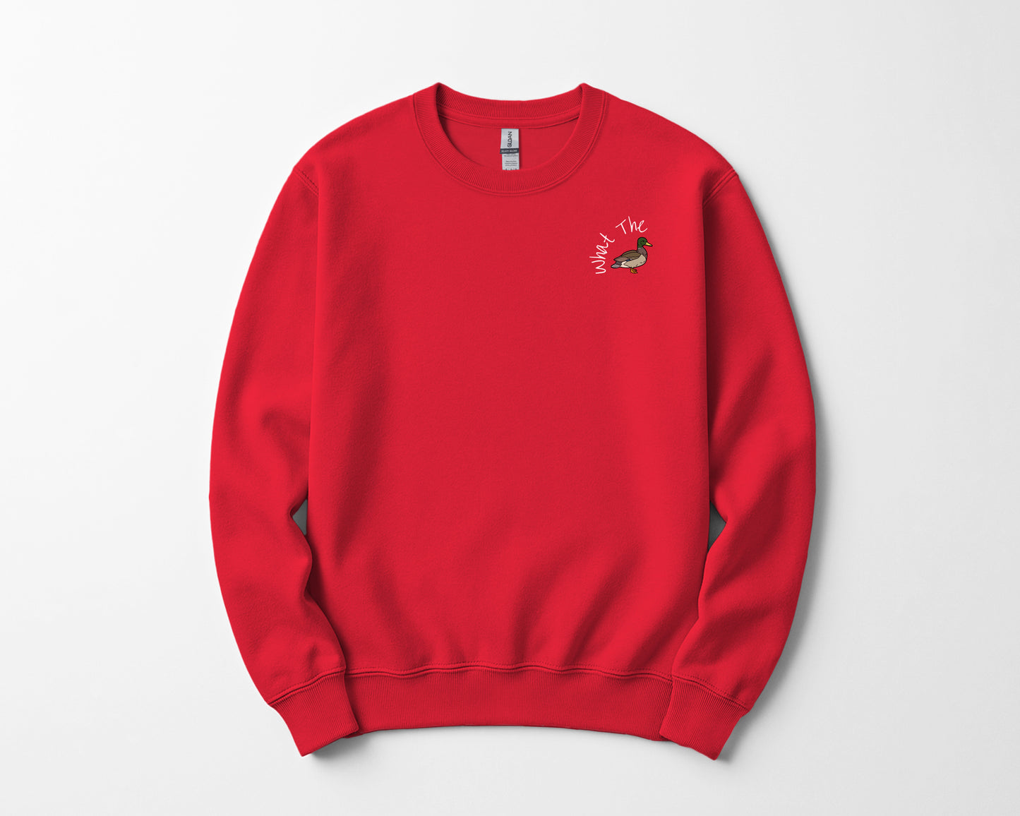 What The Duck Embroidered Holiday Sweatshir