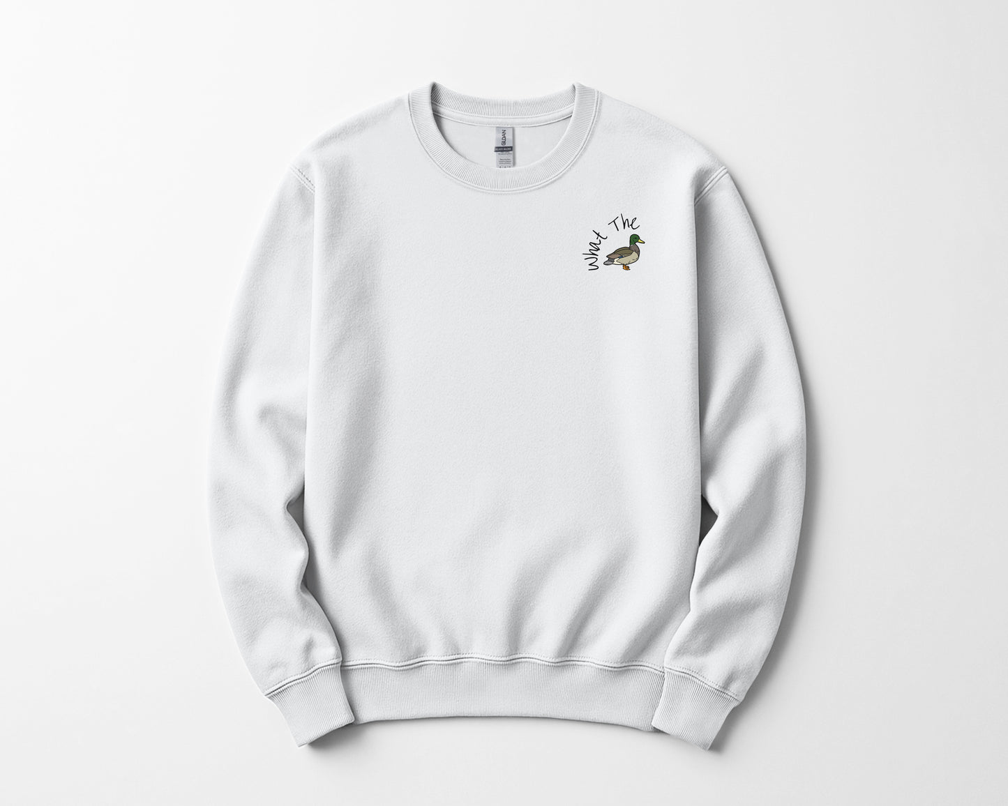 What The Duck Embroidered Holiday Sweatshir