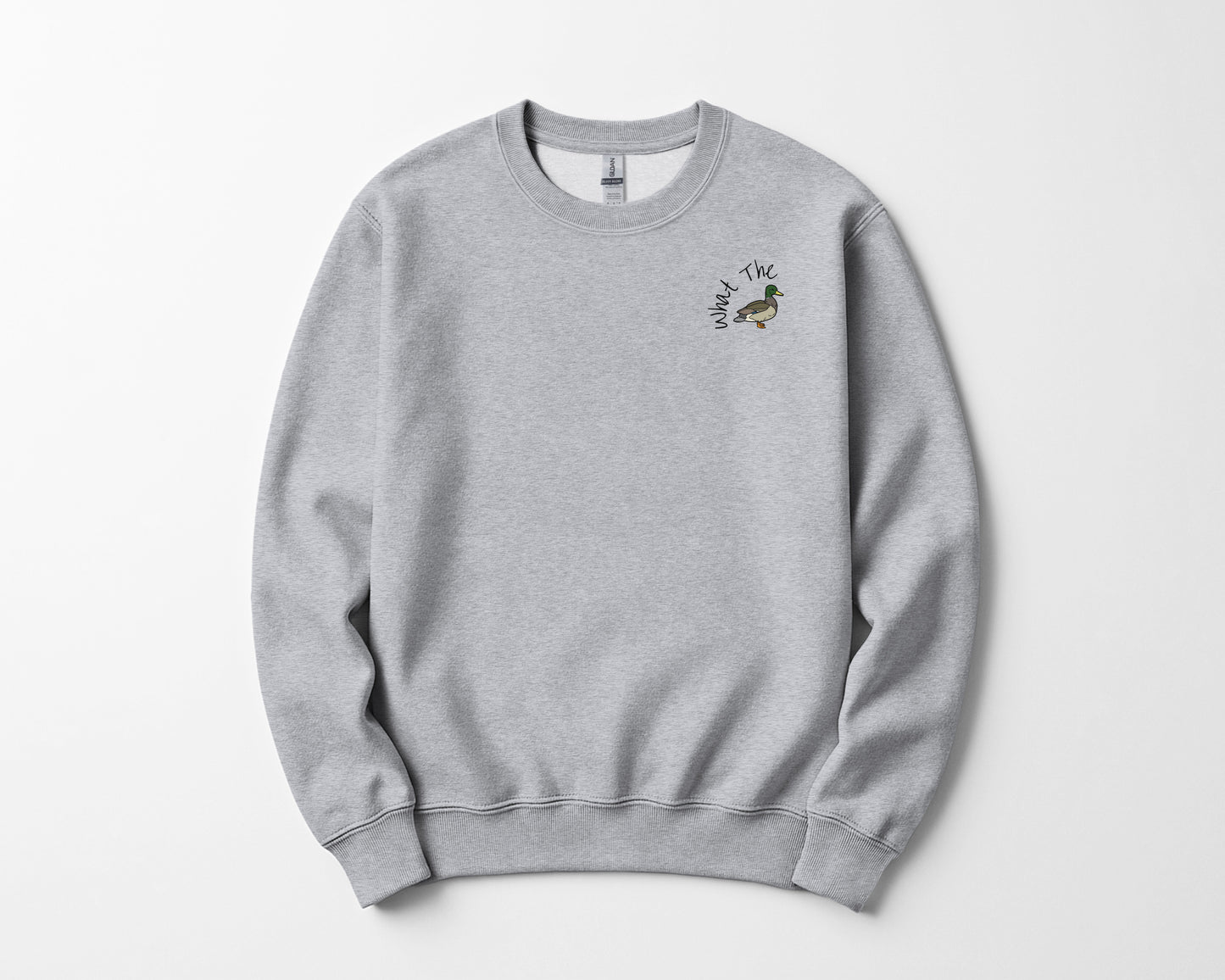 What The Duck Embroidered Holiday Sweatshir