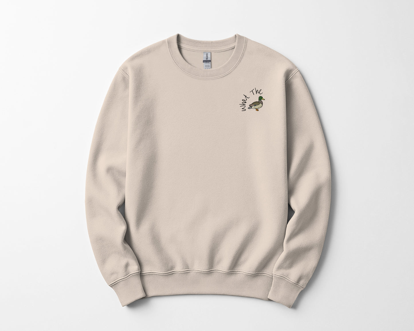 What The Duck Embroidered Holiday Sweatshir