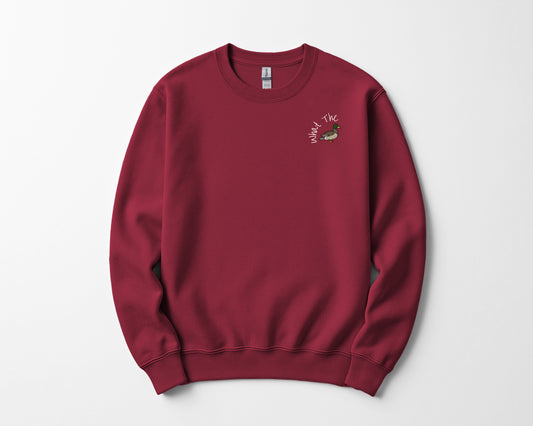 What The Duck Embroidered Holiday Sweatshir