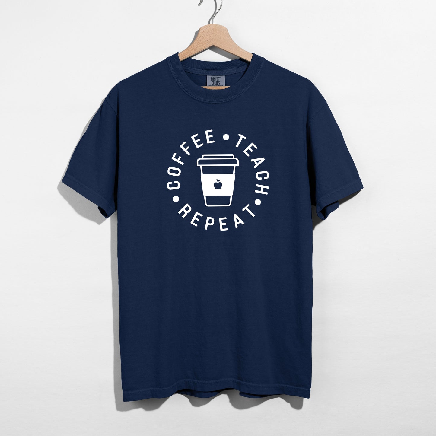 Coffee Teach Repeat T-Shirt – Funny Teacher Gift