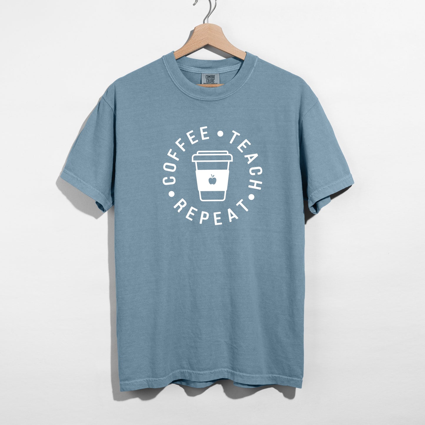 Coffee Teach Repeat T-Shirt – Funny Teacher Gift