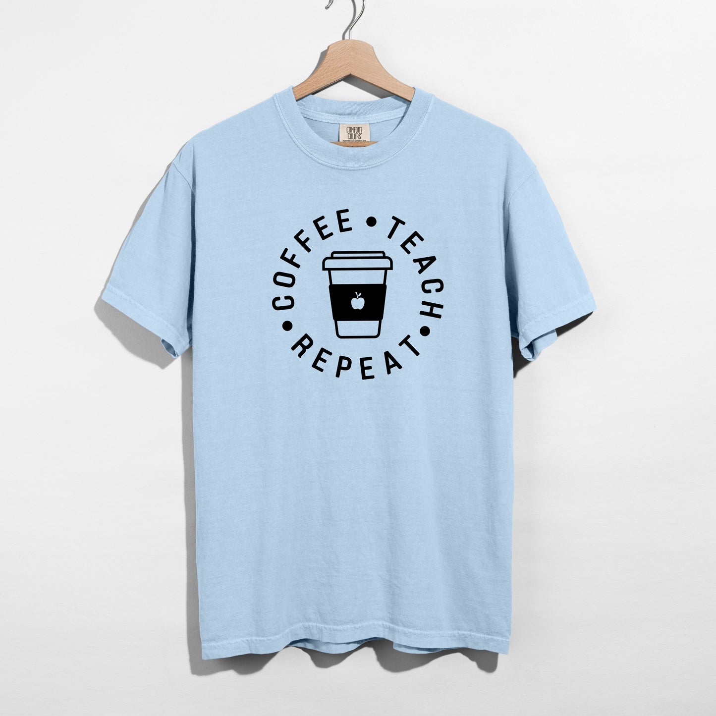 Coffee Teach Repeat T-Shirt – Funny Teacher Gift