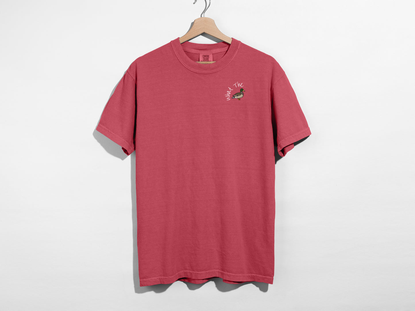 What the Duck Embroidered Holiday T-Shirt 