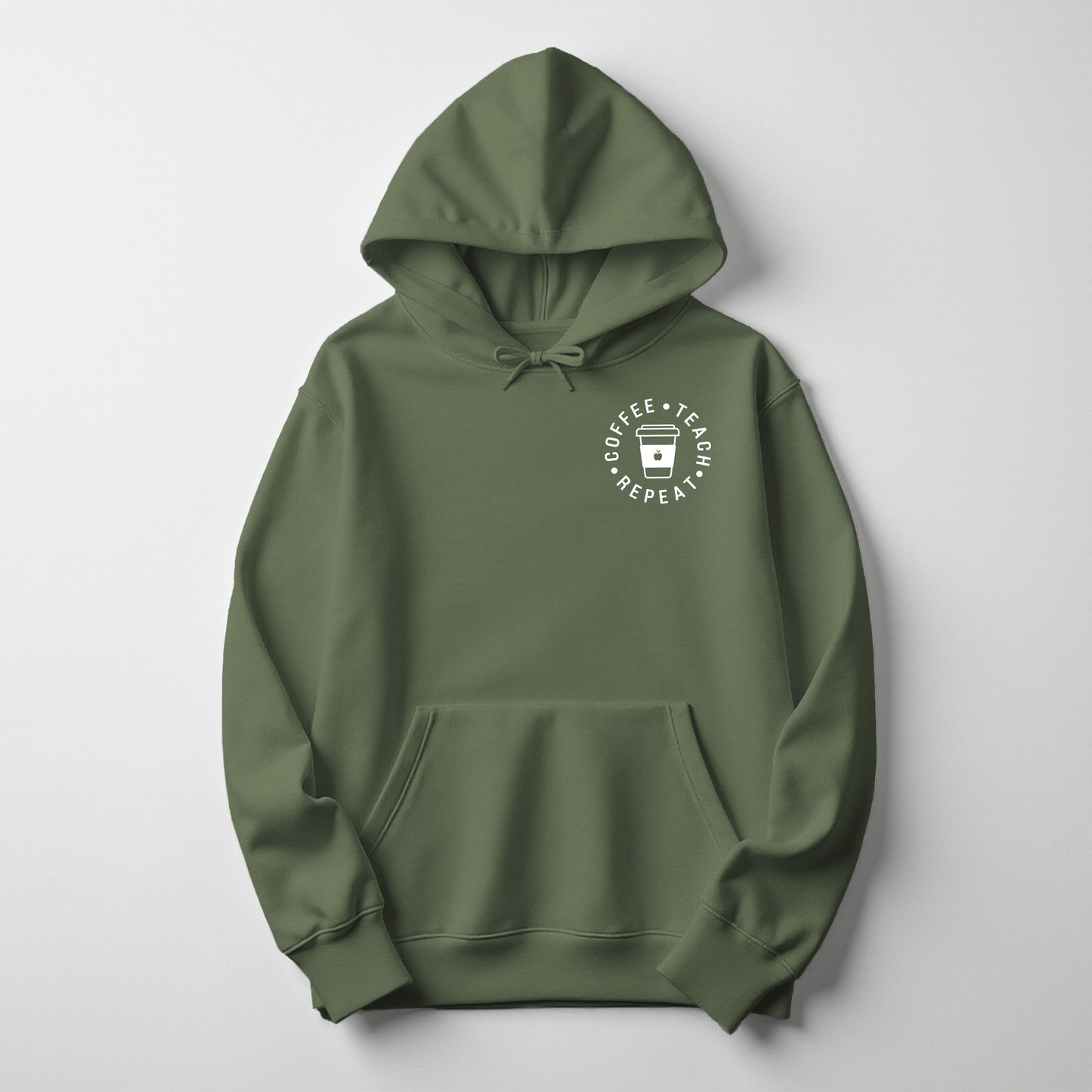 Coffee. Teach. Repeat -  Hoodie (Embroidered)