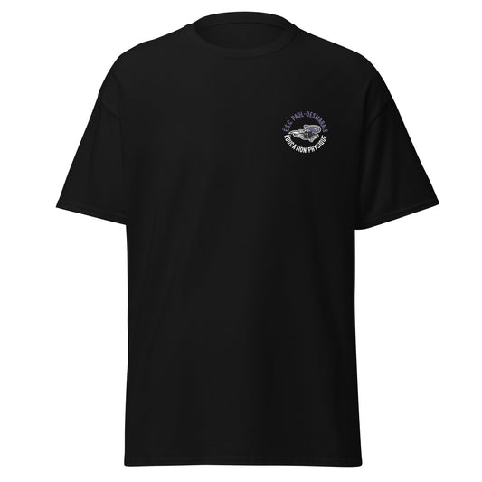 T-shirt coton unisexe É.S.C Paul-Desmarais logo éducation physique logo imprimé à gauche sur la poitrine