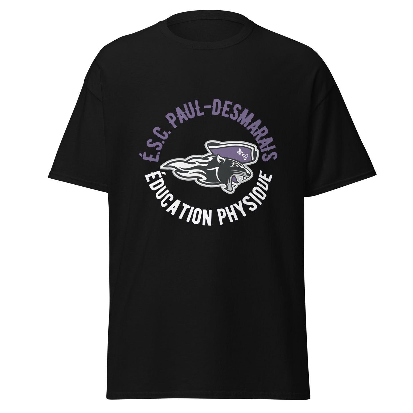 T-shirt coton unisexe É.S.C Paul-Desmarais logo éducation physique centre