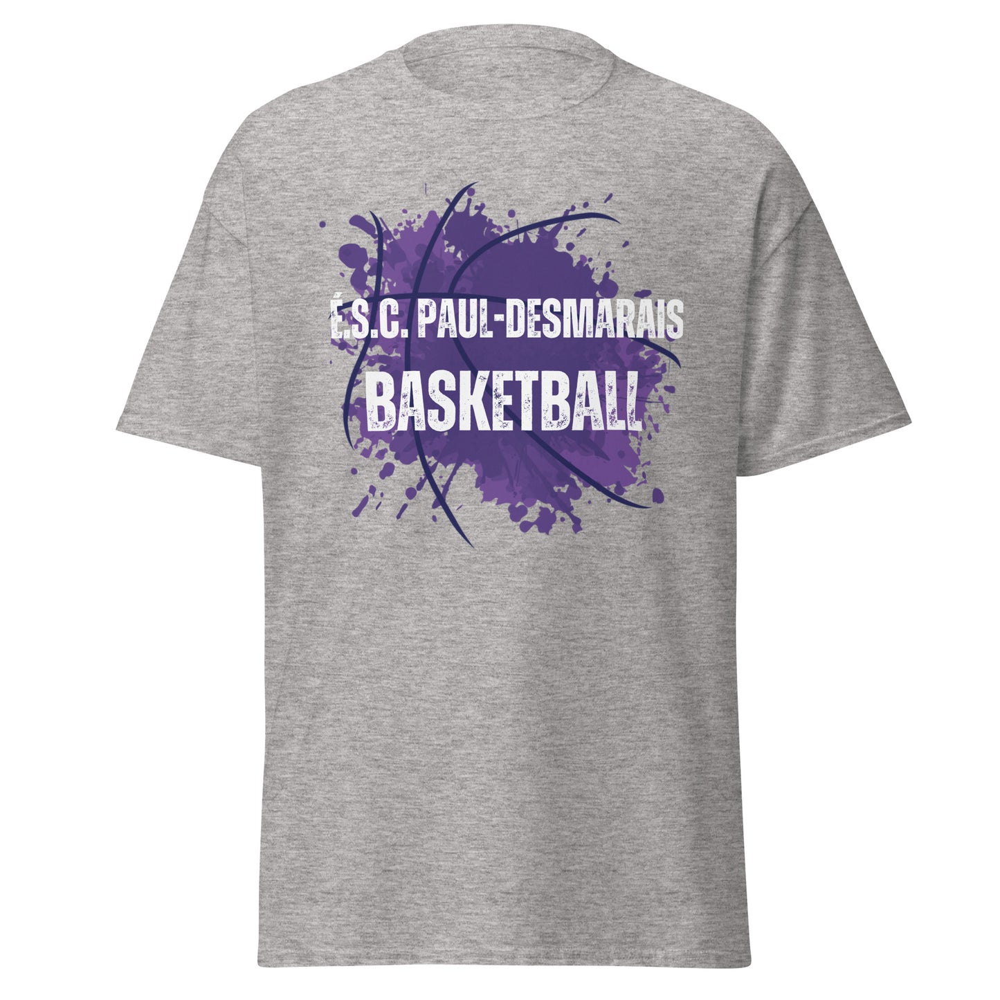 T-shirt coton unisexe équipe basketball Paul-Desmarais