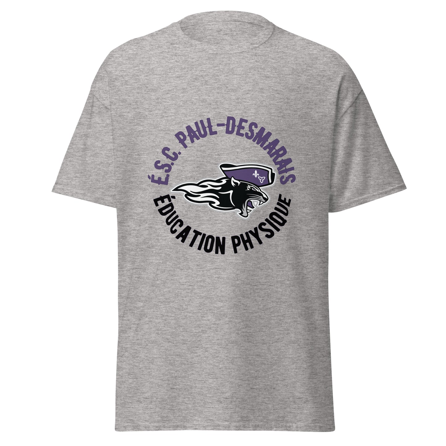 T-shirt coton unisexe É.S.C Paul-Desmarais logo éducation physique centre