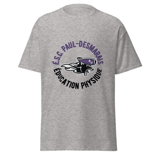 T-shirt coton unisexe É.S.C Paul-Desmarais logo éducation physique centre
