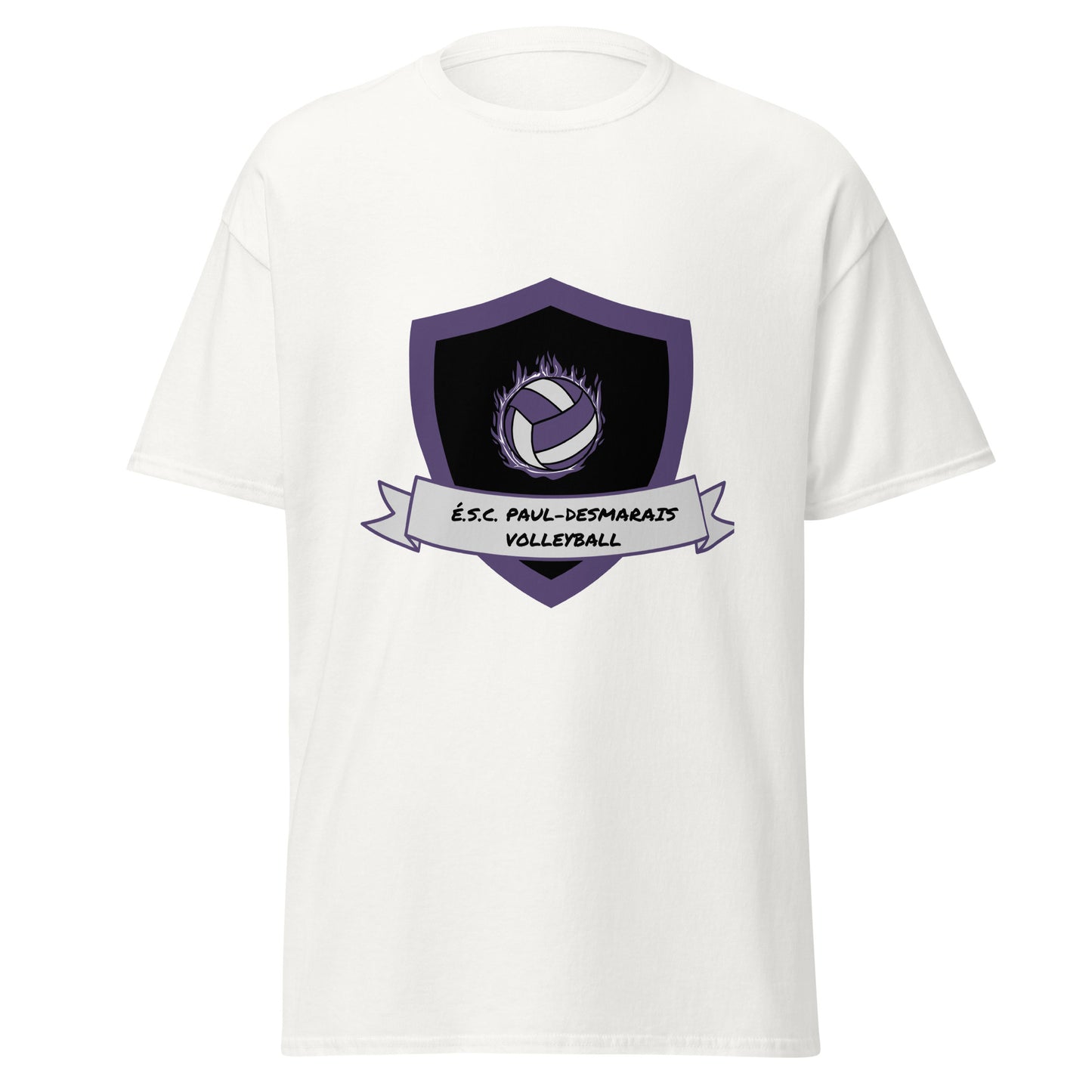 T-shirt coton unisexe équipe volleyball Paul-Desmarais