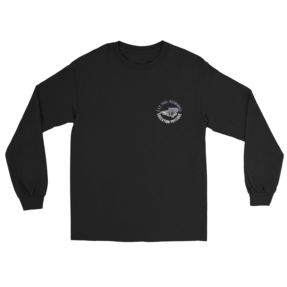 Chemise unisexe à manches longues logo Paul-desmarais imprimé à gauche sur la poitrine