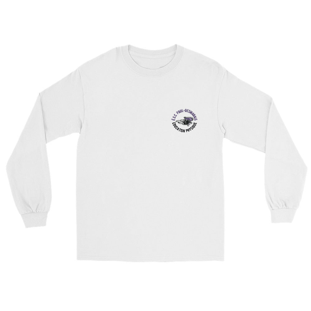Chemise unisexe à manches longues logo Paul-desmarais imprimé à gauche sur la poitrine