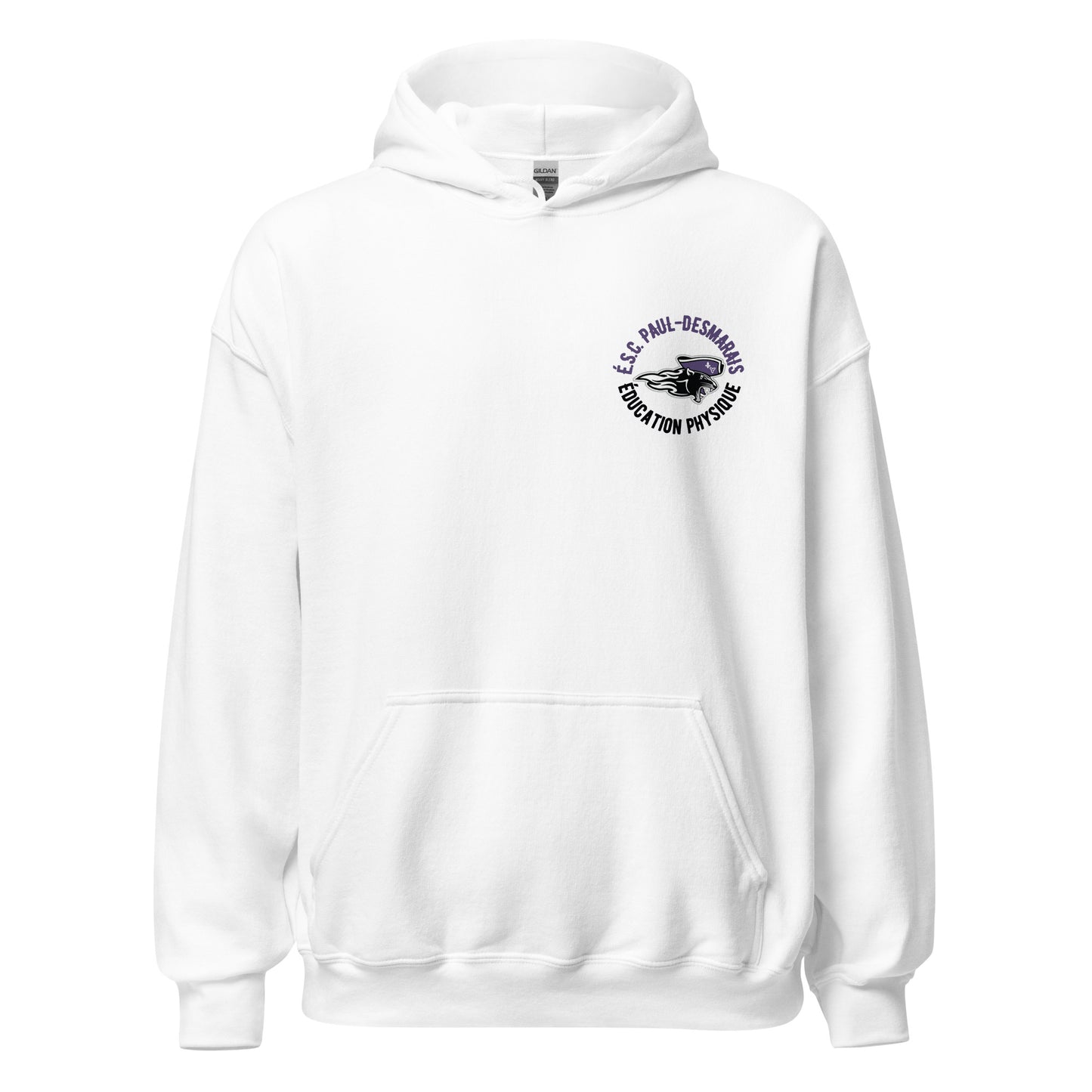 É.S.C Paul-Desmarais unisex kangourou éducation physique logo imprimé à gauche sur la poitrine